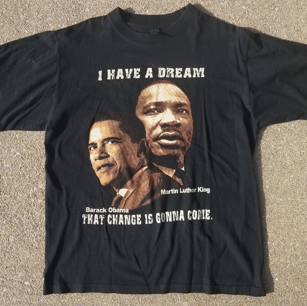 Obama MLK I Have A Dream T shirt Men's Medium